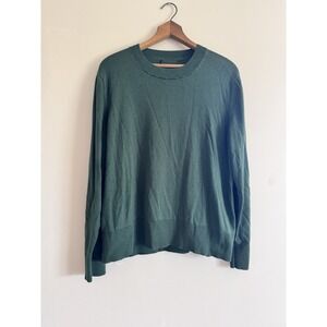 Banana Republic Women's Silk Cashmere Blend Sweater XL Soft Green Christmas